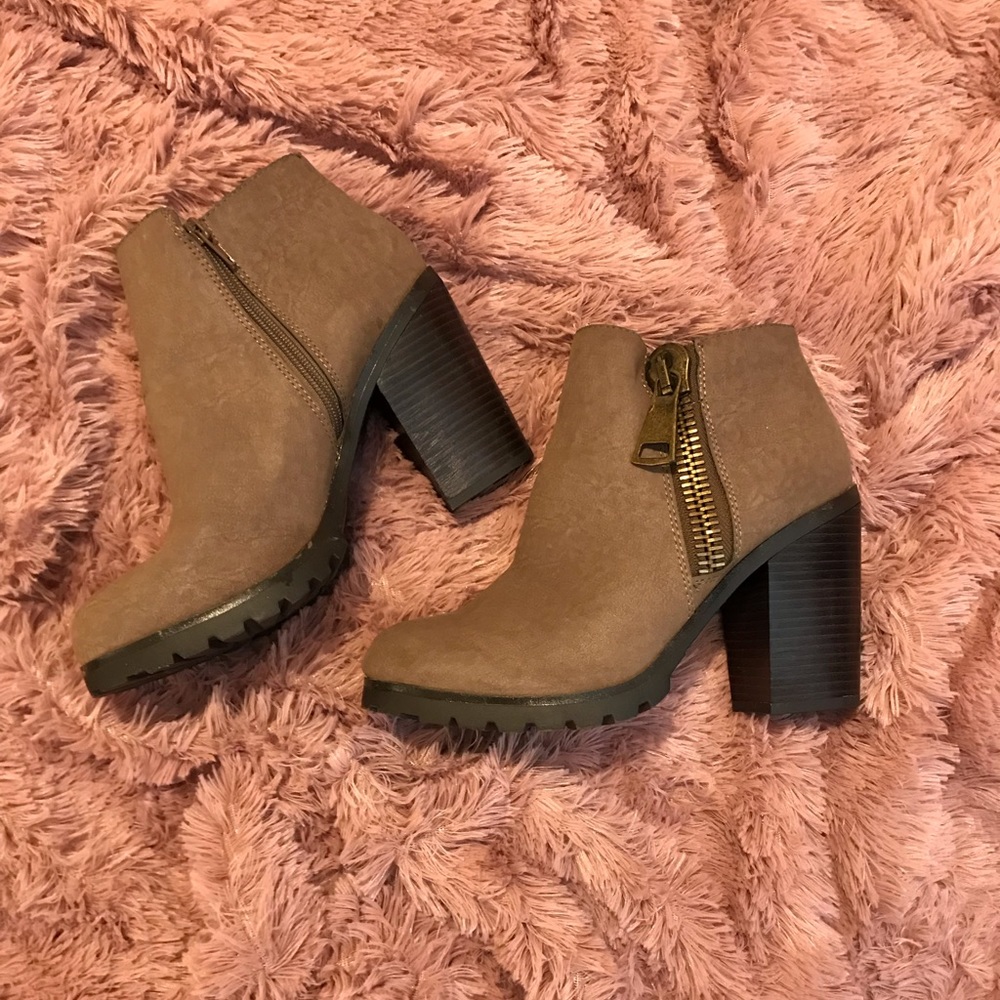 Chunky Heel Booties